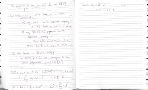 Scratch: Hensel's analogy — ℤ and ℂ[X]