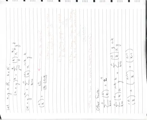 Scratch: The binomial theorem