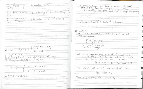Scratch: Limits, continuity, and the metric axioms